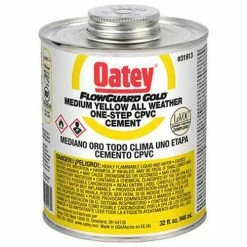 Oatey 31914 All Weather CPVC FlowGuard Gold 1-Step Yellow Cement 1 Gallon - Pkg Qty 6