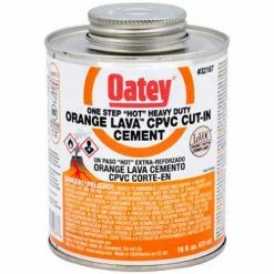 Oatey 32168 Orange Lava CPVC Cut-In Cement 32 oz. - Pkg Qty 12
