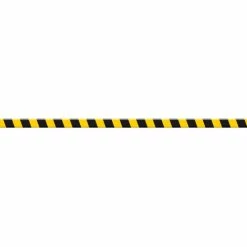 Accuform PTP213 Tough-Mark™ Heavy-Duty Message Strip, Black/Yellow Stripes, 2"x48"
