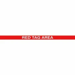 Accuform PTP221 Tough-Mark™ Heavy-Duty Message Strip, Red Tag Area, 3"x48"