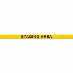 Accuform PTP222 Tough-Mark™ Heavy-Duty Message Strip, Staging Area, 3"x48"