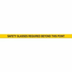 Accuform PTP225 Tough-Mark™ Heavy-Duty Message Strip, Safety Glasses Required, 3"x48"