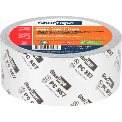 Shurtape PC 857 UL 181B-FX Listed/Printed Cloth Duct Tape 72mm x 55m - Pkg Qty 16 1 Shurtape PC 857 UL 181B-FX Listed/Printed Cloth Duct Tape 72mm x 55m - Pkg Qty 16