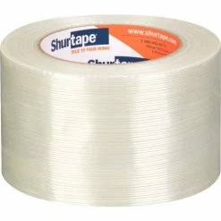 Shurtape® GS 501 Industrial Fiberglass Reinforced Strapping Tape 3" x 60 Yds. 5.4 Mil White - Pkg Qty 12