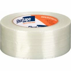 Shurtape® GS 500 Utility Fiberglass Reinforced Strapping Tape 2" x 60 Yds. 5.2 Mil White - Pkg Qty 24