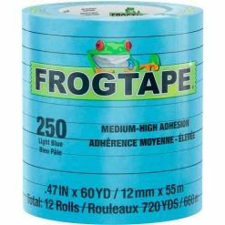 Shurtape FrogTape® Performance Grade, Moderate Temp Masking Tape, Light Blue, 12mm x 55m - Case of 96