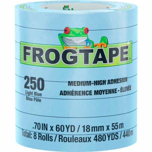 Shurtape FrogTape® Performance Grade, Moderate Temp Masking Tape, Light Blue, 18mm x 55m - Case of 64 1 Shurtape FrogTape® Performance Grade, Moderate Temp Masking Tape, Light Blue, 18mm x 55m - Case of 64