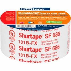 Shurtape, Shurmastic Indoor/Outdoor Roll Mastic, Sf 686, Ul 181b-Fx, 2" X 100ft, Silver - Pkg Qty 24
