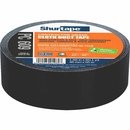 Shurtape PC 609 Performance Grade, Co-Extruded Cloth Duct Tape 48mm x 55m - Pkg Qty 24 1 Shurtape PC 609 Performance Grade, Co-Extruded Cloth Duct Tape 48mm x 55m - Pkg Qty 24