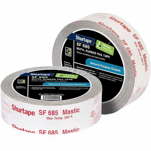 Shurtape, Shurmastic® Indoor/Outdoor Roll Mastic, Sf 685, 2" X 100ft, Silver Printed - Pkg Qty 24 1 Shurtape, Shurmastic® Indoor/Outdoor Roll Mastic, Sf 685, 2" X 100ft, Silver Printed - Pkg Qty 24