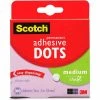 3M Adhesive Dots, Medium Craft, .3"D, 300/BX, Clear