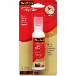 3M Quick Dry Tacky Glue, Non-Toxic, 2 oz, Clear