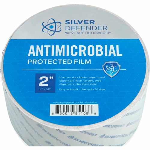 Silver Defender Antimicrobial Film Tape For Multiple Uses, 60'H x 2"W Clear 3 Silver Defender Antimicrobial Film Tape For Multiple Uses, 60'H x 2"W Clear - Image 3