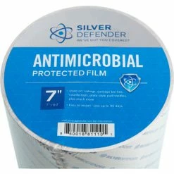 Silver Defender Antimicrobial Film Tape For Multiple Uses, 60'H x 7"W Clear -Adhesives, Sealants & Tape Sales 2022 Silver Defender NEW LABELS00510