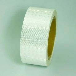 Incom Manufacturing Super Brite Reflective Tape, White, 2"W x 30'L Roll, HRT230WH