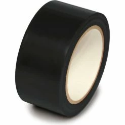 Incom Manufacturing Floor Marking Aisle Tape, Black, 2"W x 108'L Roll, PST215