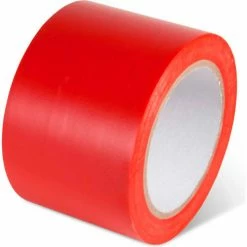 Global Industrial Safety Tape, 3"W x 108'L, 5 Mil, Red, 1 Roll