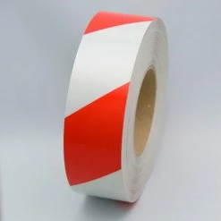 Incom Manufacturing Reflective Marking Tape, Red/White, 2"W x 150'L Roll, RST572