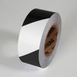 Incom Manufacturing Tuff Mark Tape, Black/White, 2"W x 100'L Roll, TM1202BW