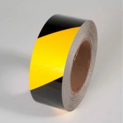 Incom Manufacturing Tuff Mark Tape, Yellow/Black, 4"W x 100'L Roll, TM1204YB