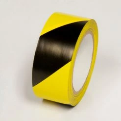 Incom Manufacturing Hazard Marking Tape, Yellow/Black Stripes, 4"W x 108'L Roll, WT2140