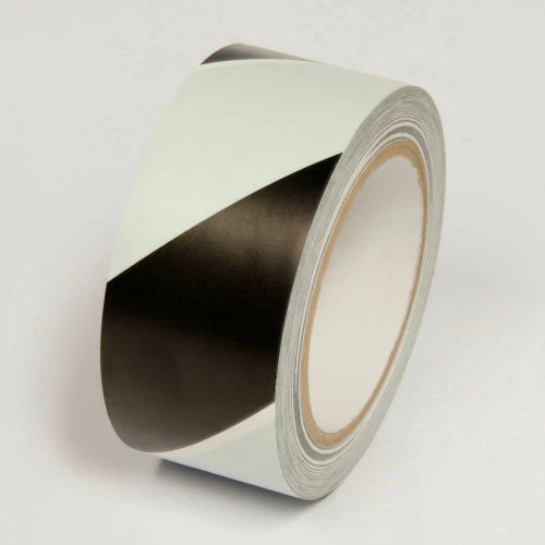 Incom Manufacturing Hazard Marking Tape, Black/White Stripes, 2"W x 108'L Roll, WT2300 1 Incom Manufacturing Hazard Marking Tape, Black/White Stripes, 2"W x 108'L Roll, WT2300