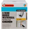 Frost King X-Treme Rubber Weatherstrip Tape, 3/8" W X1/4" D X17' L, Gray - Pkg Qty 12