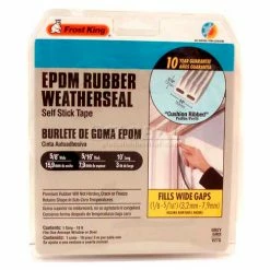 Frost King X-Treme Rubber Weatherstrip Tape, 1/2" W X 5/16" D X10' L, Gray - Pkg Qty 12