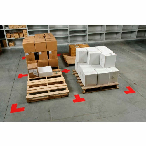 Brady® 104430 ToughStripe Floor Corner Marks, Polyester, 2"W, 20/Pack, Red 2 Brady® 104430 ToughStripe Floor Corner Marks, Polyester, 2"W, 20/Pack, Red - Image 2