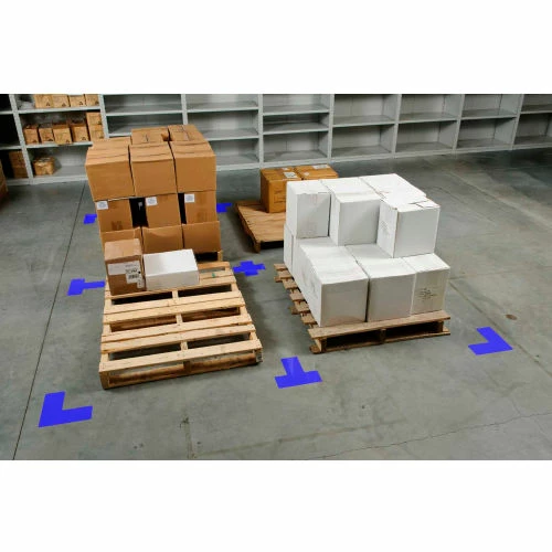 Brady® 104432 ToughStripe Floor Corner Marks, 2" W, 20/Pack, Blue 2 Brady® 104432 ToughStripe Floor Corner Marks, 2" W, 20/Pack, Blue - Image 2