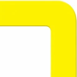 Accuform PTP206YL Tough-Mark™ Floor Marking Shape, 6"x6" Rounded Corner, Yellow