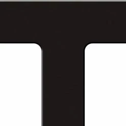 Accuform PTP207BK Tough-Mark™ Heavy-Duty Floor Marking Shape, 6"x6" T-Corner, Black