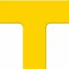Accuform PTP207YL Tough-Mark™ Heavy-Duty Floor Marking Shape, 6"x6" T-Corner, Yellow