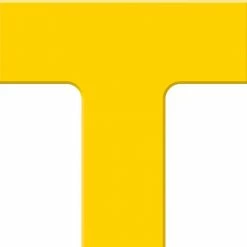 Accuform PTP207YL Tough-Mark™ Heavy-Duty Floor Marking Shape, 6"x6" T-Corner, Yellow
