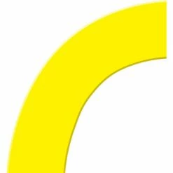 Accuform PTP211YL Tough-Mark™ Floor Marking Shape, 6"x6" 45° Corner, Yellow