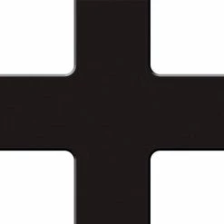 Accuform PTP212BK Tough-Mark™ Floor Marking Shape, 6"x6" Quad Corner, Black