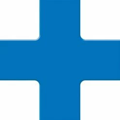 Accuform PTP212BU Tough-Mark™ Floor Marking Shape, 6"x6" Quad Corner, Blue