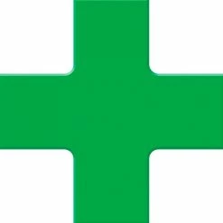 Accuform PTP212GN Tough-Mark™ Floor Marking Shape, 6"x6" Quad Corner, Green