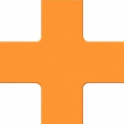 Accuform PTP212OR Tough-Mark™ Floor Marking Shape, 6"x6" Quad Corner, Orange, 10/Pack - Pkg Qty 10