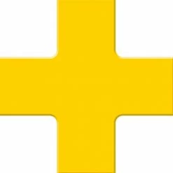 Accuform PTP212YL Tough-Mark™ Floor Marking Shape, 6"x6" Quad Corner, Yellow, 10/Pack - Pkg Qty 10