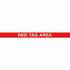 Accuform PTP228 Tough-Mark™ Heavy-Duty Message Strip, Red Tag Area, 4"x48" -Adhesives, Sealants & Tape Sales 2022 UFO PTP228