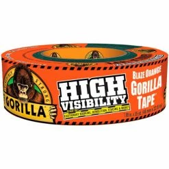 Gorilla High Visibility Duct Tape, Blaze Orange, 1.88" x 35 yd. - Pkg Qty 6