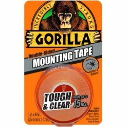 Gorilla Tough & Clear Mounting Tape, 1" x 60" - Pkg Qty 6