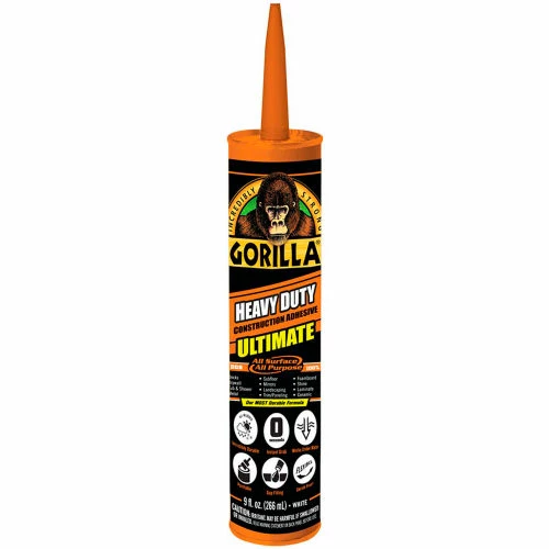 Gorilla Ultimate Construction Adhesive, 9 oz. - Pkg Qty 12 1 Gorilla Ultimate Construction Adhesive, 9 oz. - Pkg Qty 12