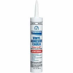 PHENOSEAL® Does It All® Vinyl Adhesive Caulk - 10 oz., White - 5113600005 - Pkg Qty 12