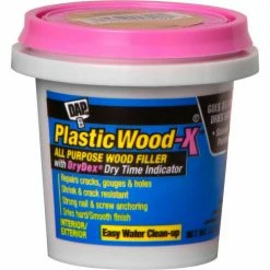 DAP Products DAP® Plastic Wood-X® Latex All Purpose Wood Filler - 5.5 oz., Natural - 7079800540 - Pkg Qty 12