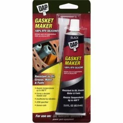 DAP Products DAP® Gasket 100% RTV Silicone Rubber Sealant - 2.8 oz., Black - 7079800754 - Pkg Qty 6