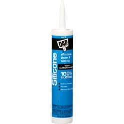 DAP Products DAP® Window, Door & Siding 100% Silicone Rubber Sealant - 9.8 oz., White - 7079808646 - Pkg Qty 12