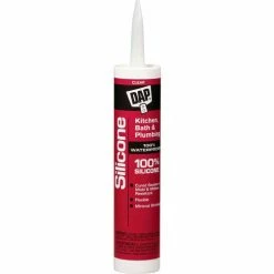 DAP Products DAP® Kitchen & Bath 100% Silicone Rubber Sealant - 9.8 oz., Clear - 7079808648 - Pkg Qty 12