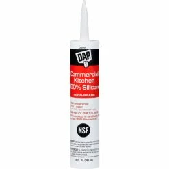DAP Products DAP® Commercial Kitchen 100% Silicone Sealant - 9.8 oz., Clear - 7079808658 - Pkg Qty 12